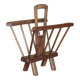 Vintage brutalist wooden magazine rack, magazine holder, newspaper, magazine.