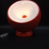 Rare vintage & designer red metal bouboule aluminor mood table lamp