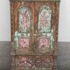 Old wooden cabinet - 2 doors and 1 drawer