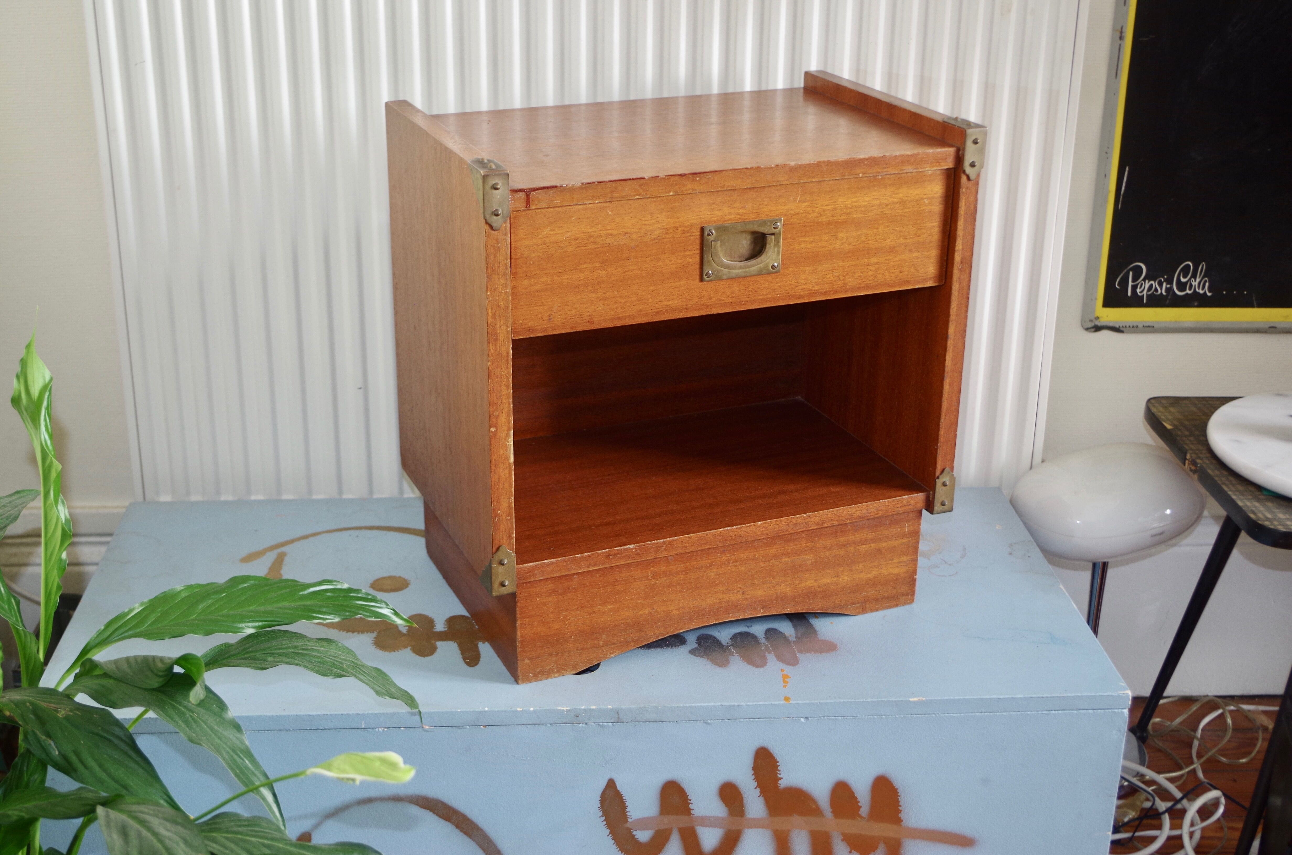Vintage boat marine bedside table 70's