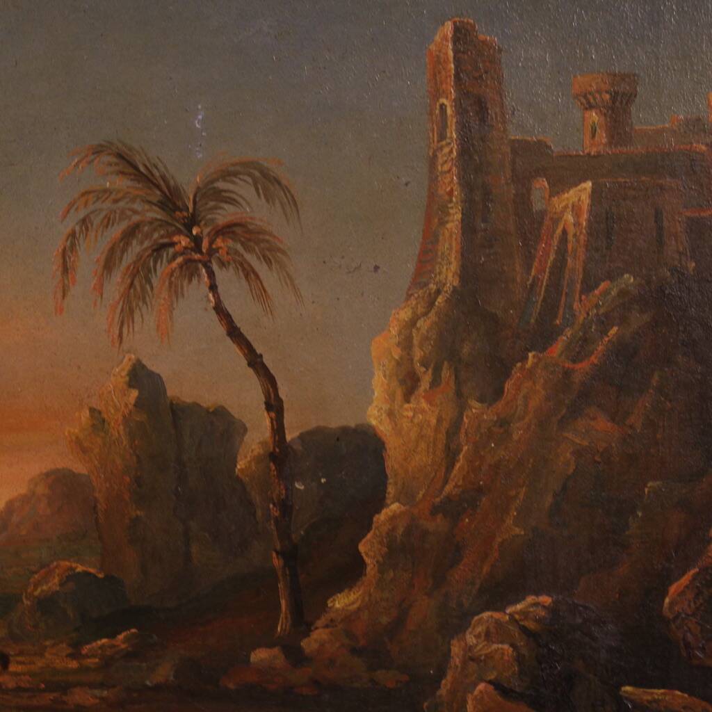 Peinture orientaliste raffinée du XIXe siècle