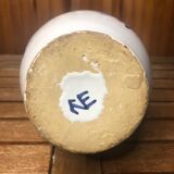 Ancien pichet céramique blanche décor bleu peint vintage #a425