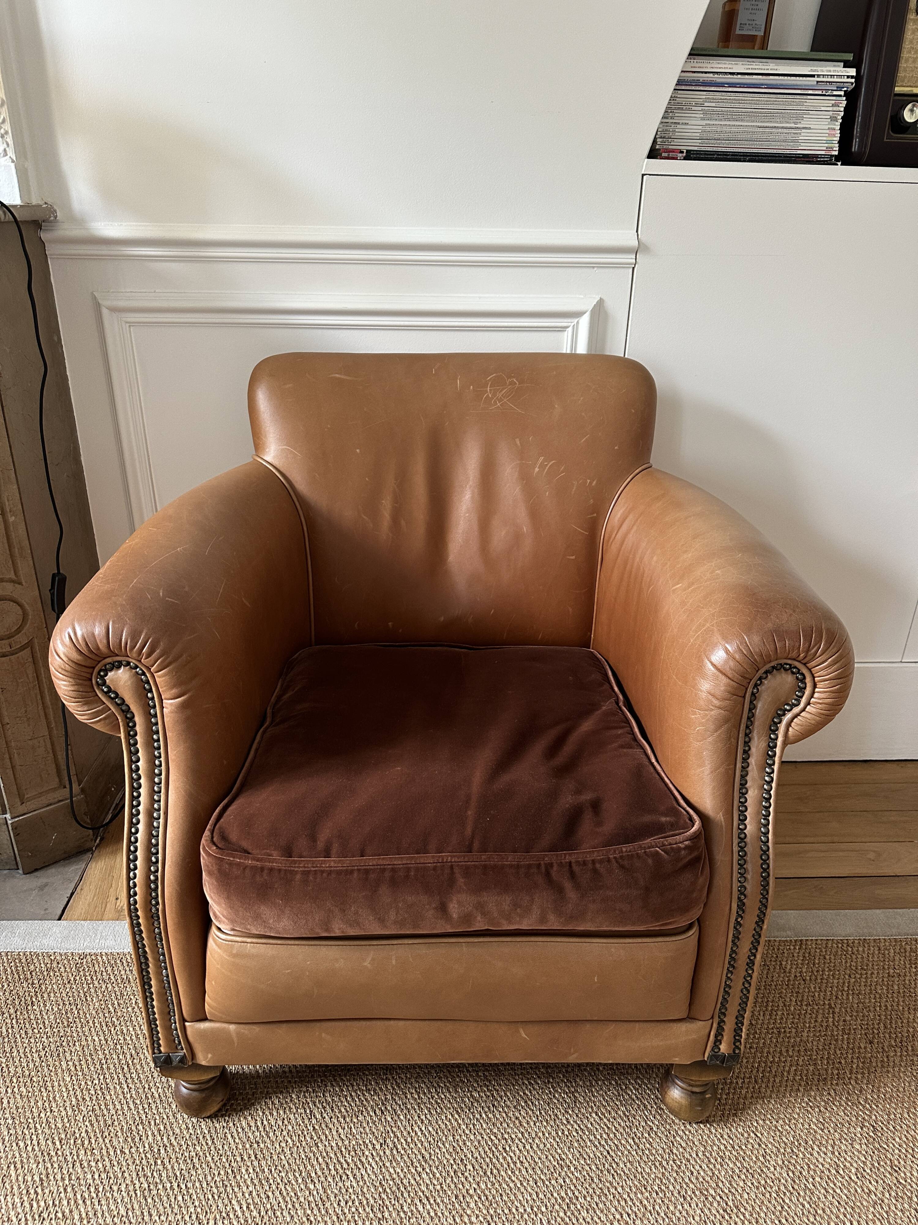 Roche Bobois leather armchair