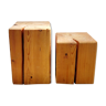 Lots of two wooden cubes