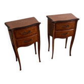 Paire de tables de chevets marqueterie