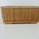 70s woven rattan and bamboo planter