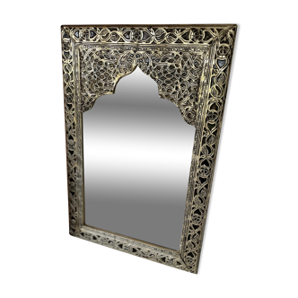 Silver oriental mirror
