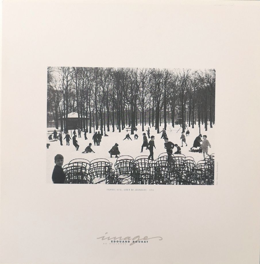 Photo reproduction by Edouard Boubat "First snow, Luxembourg Garden 1955"