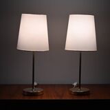 Paire de lampes de chevet scandinaves en laiton