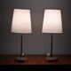 Pair of Scandinavian brass bedside lamps