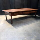 Passementier table with wooden drawers Walnut - France Lyon 1880'