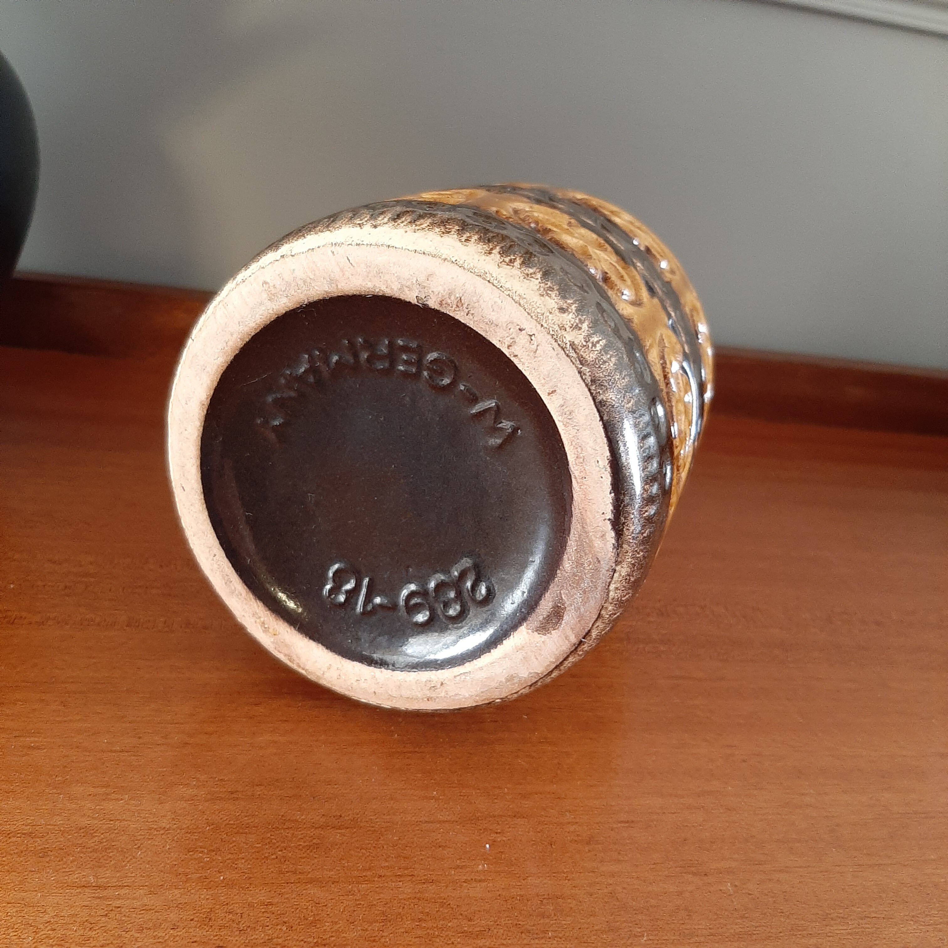 Vase West Germany mustard