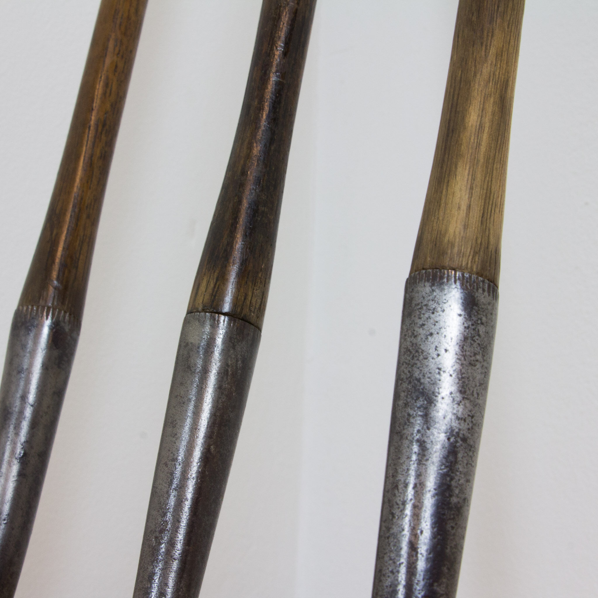 Set of 4 polished vintage golf clubs