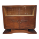 Buffet / Vitrine Art Déco en placage de noyer – Vers 1930