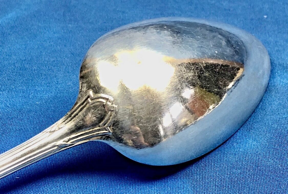 6 silver-plated metal tablespoons Christofle model Crossed Ribbons