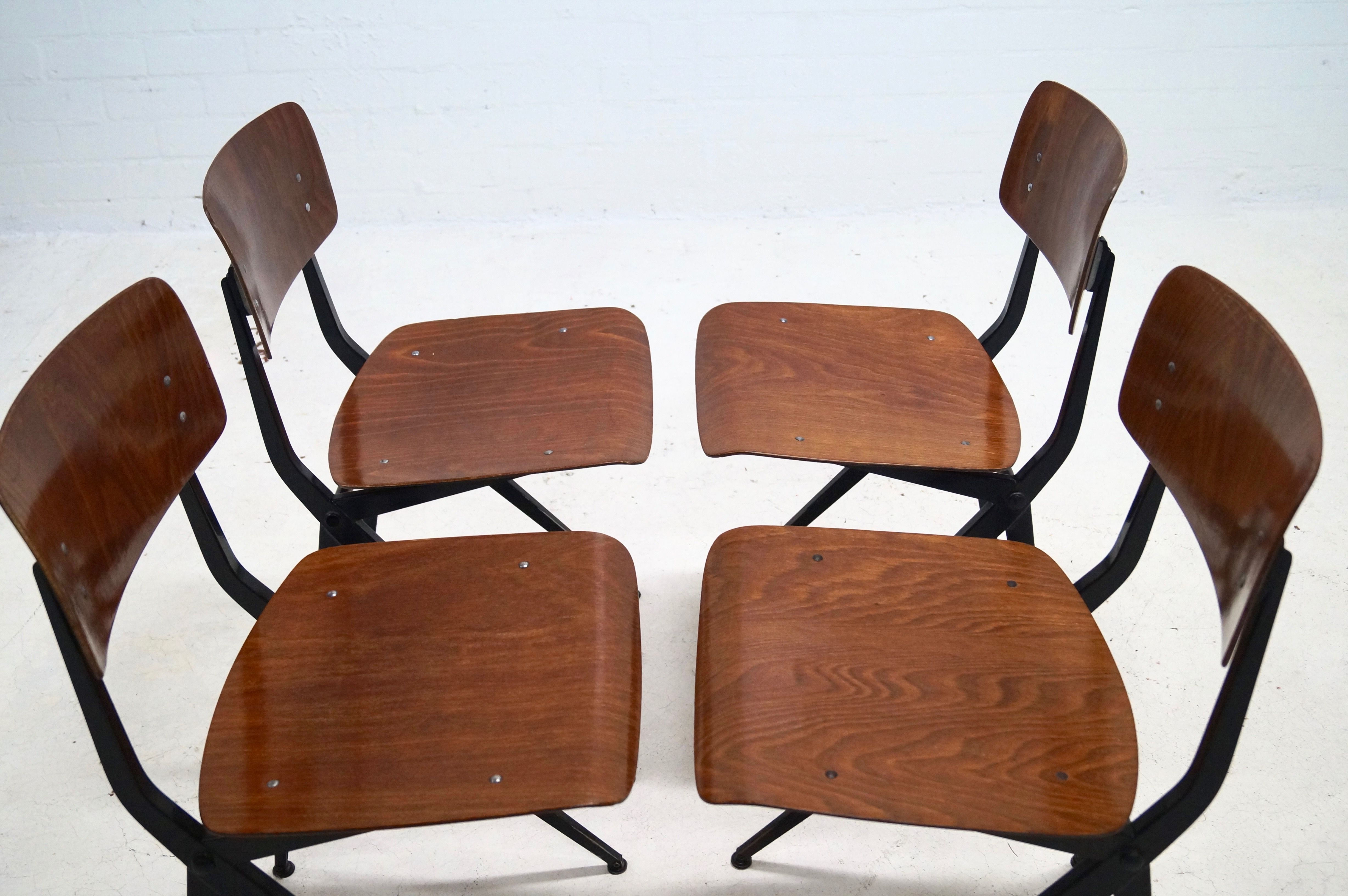Set of 4 chairs by Ynske Kooistra for Marko Holland 1960s