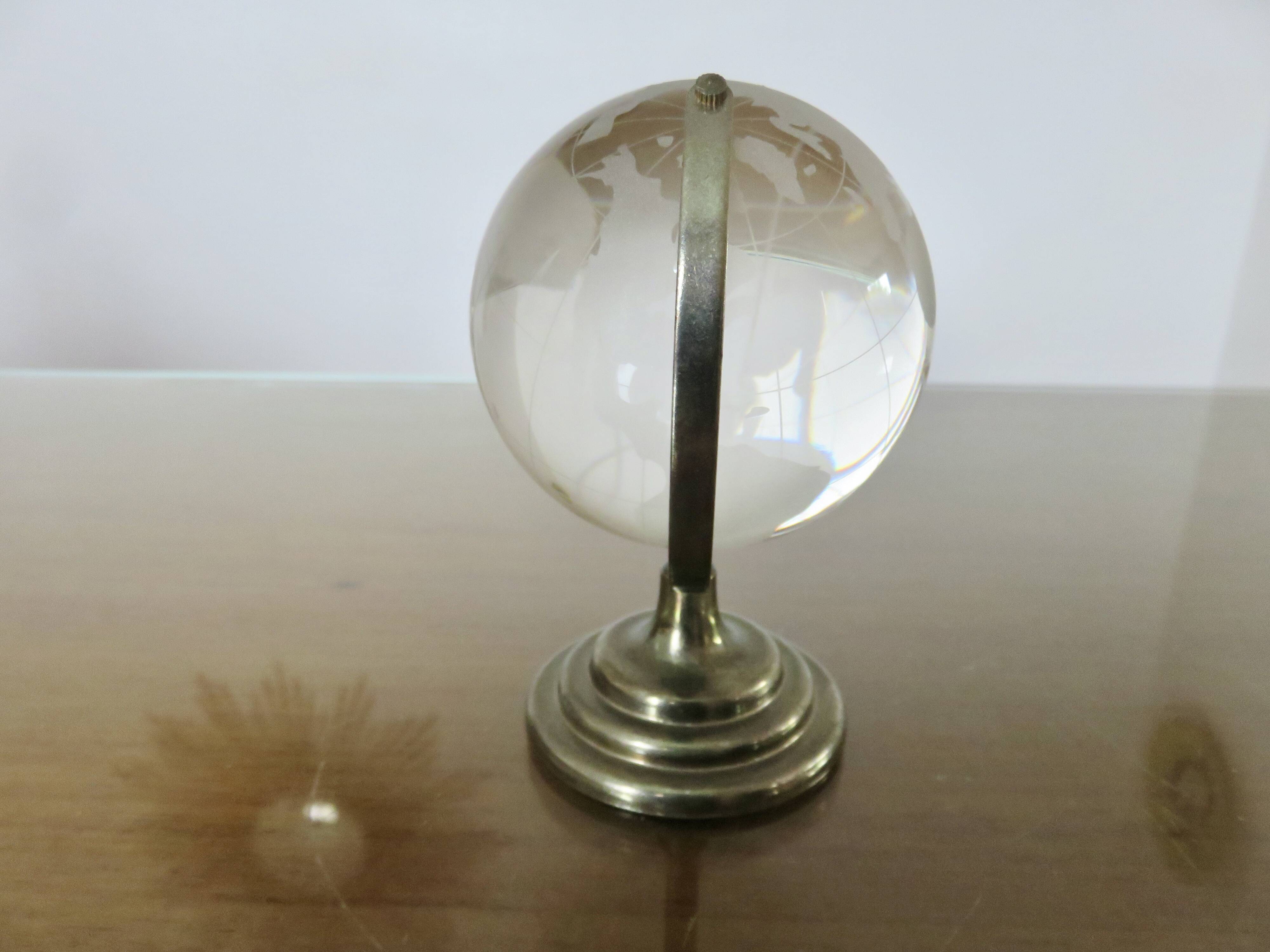Small crystal globe, 1970s