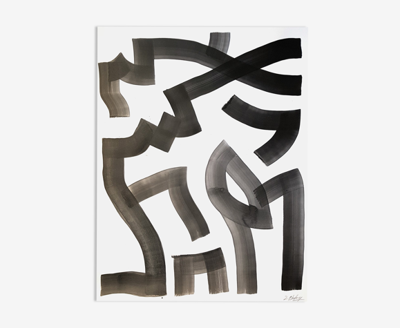 Peinture sur papier sans titre