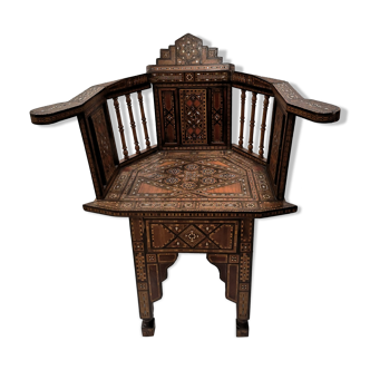 Fauteuil damasque 1900