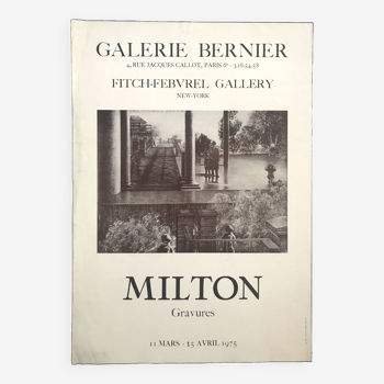 Peter milton, galerie bernier, 1975. original poster