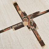 Paul Kingma artwork coffee table in travertine, The Netherlands, 1980