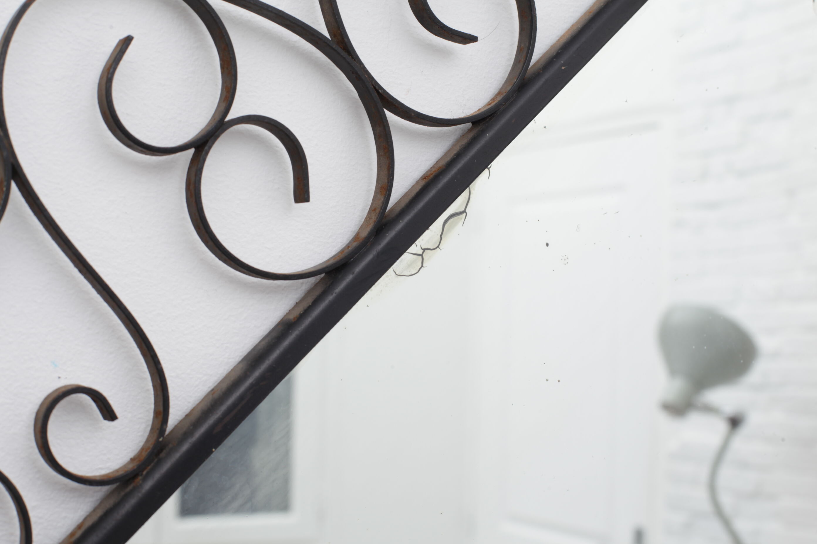 Chaty Vallauris wrought iron mirror 38cm