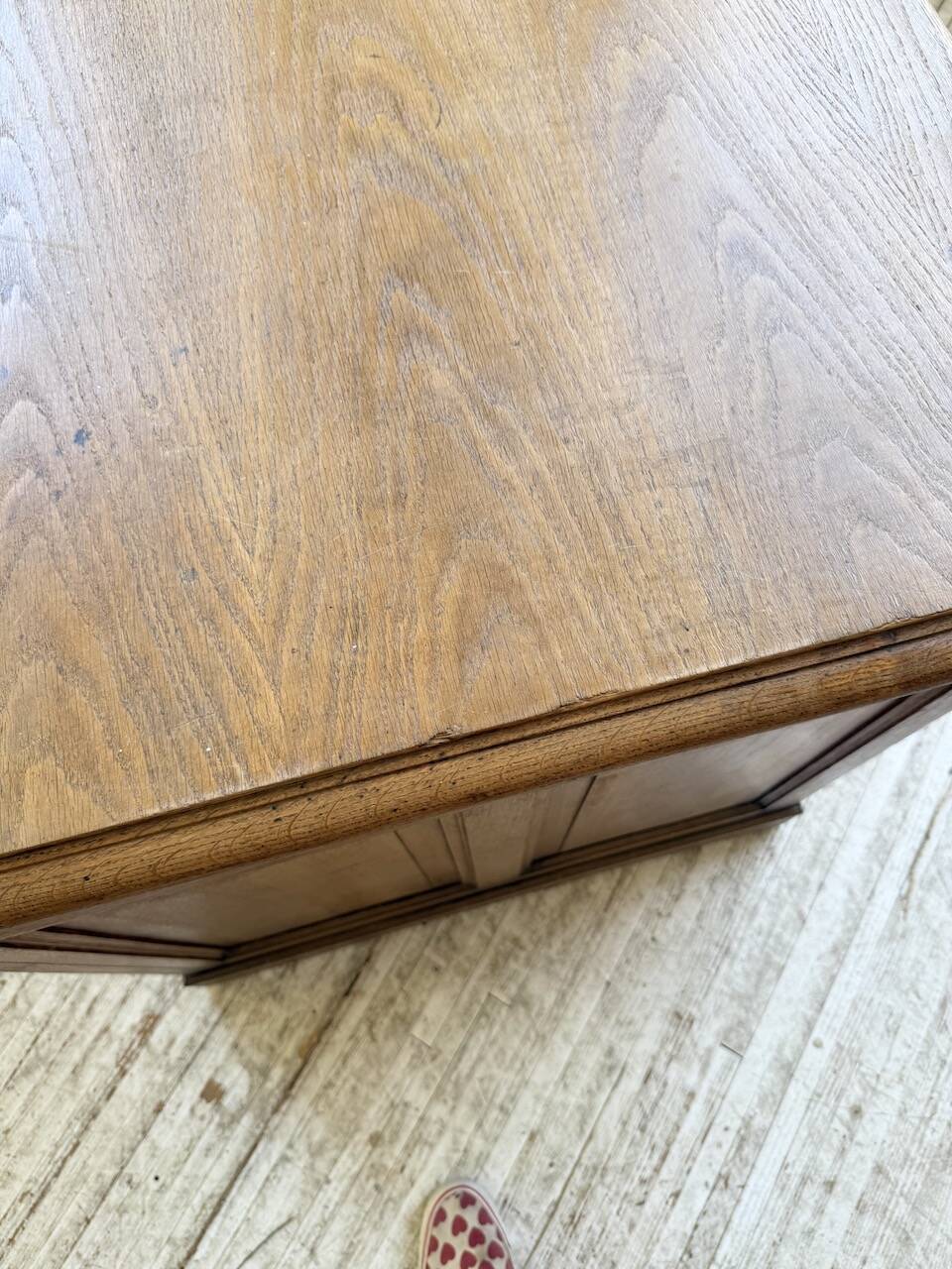 1950s oak office counter