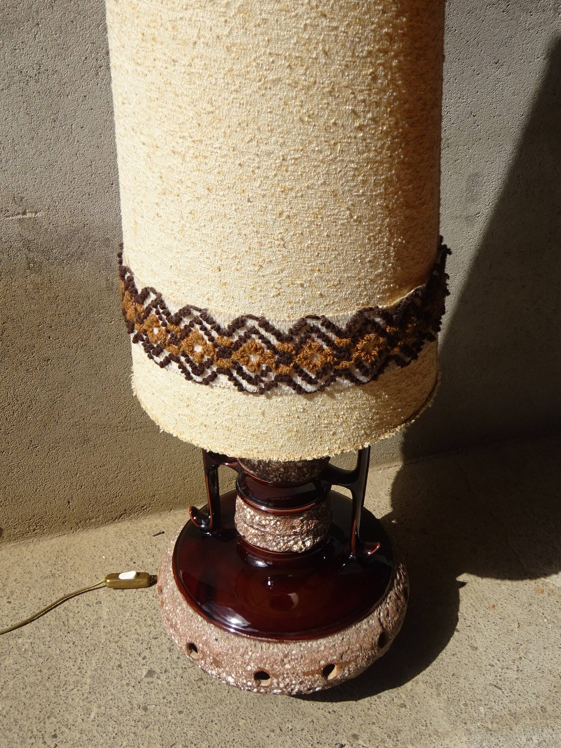 Large vintage lamp, 132 cm in height.
