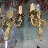 Paire d'applique murale en bronze