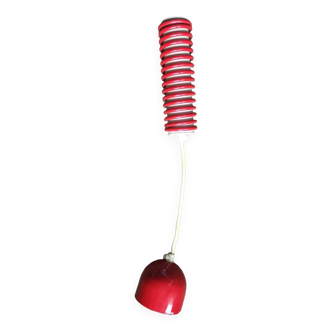 Vintage pendant lamp design red white metal spring shape