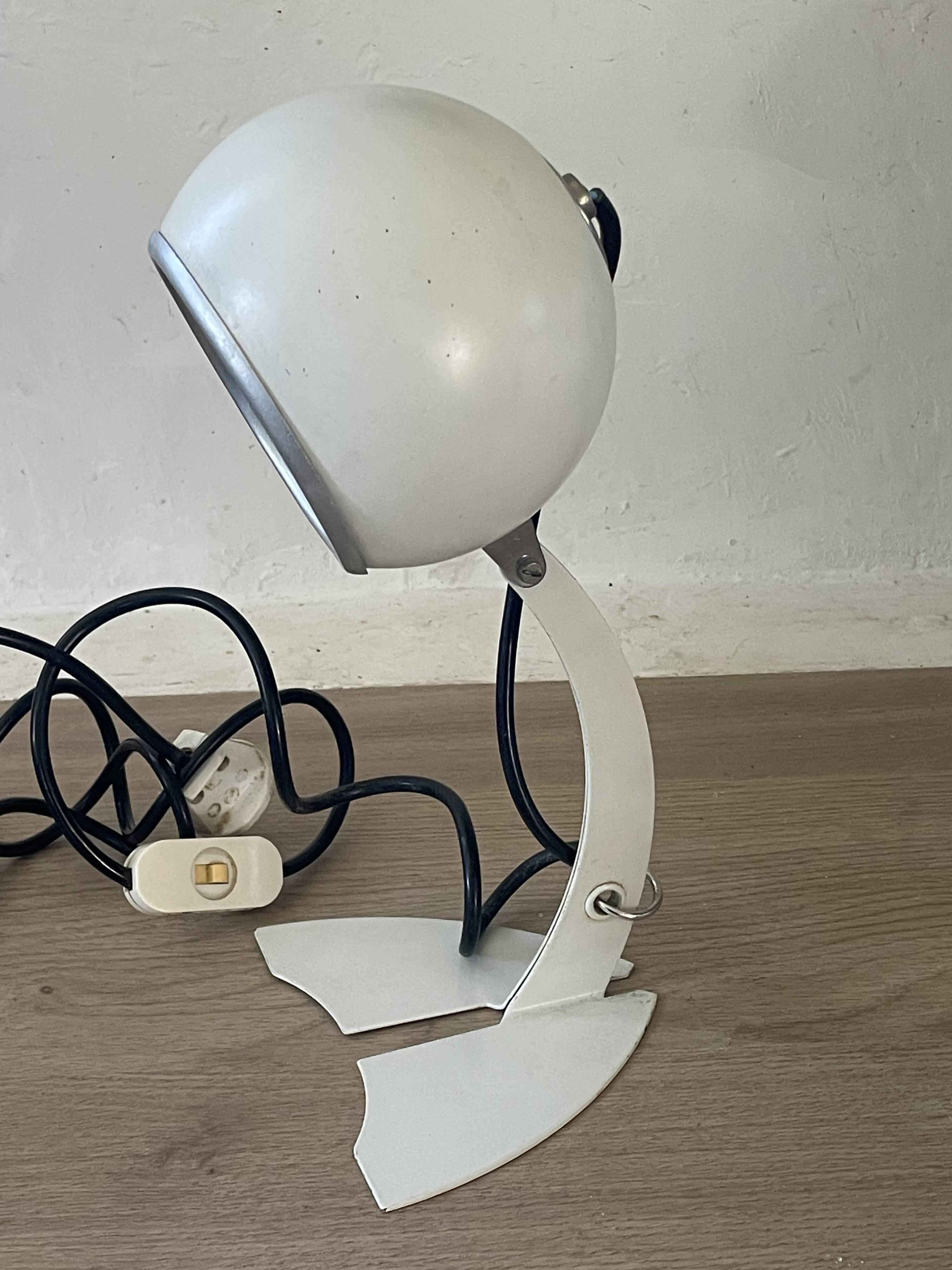 Adjustable eye ball lamp, Italian design from the 1970s.