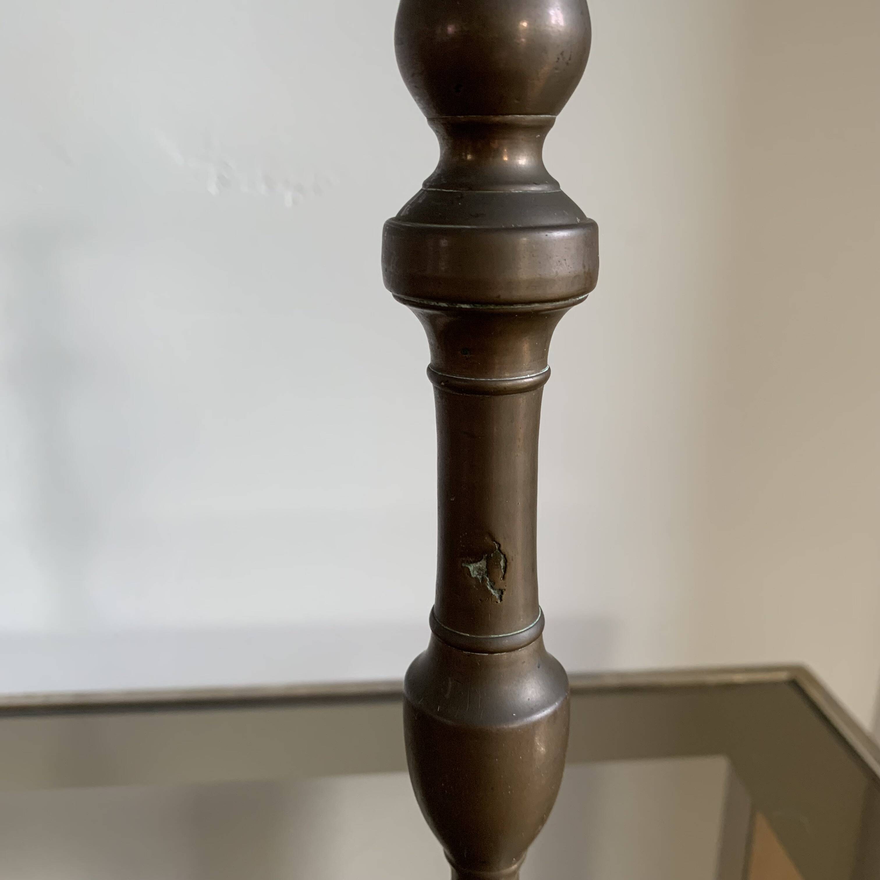 Pair of brass candlesticks