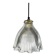 Suspension lustre globe en verre prismatique holophane industriel