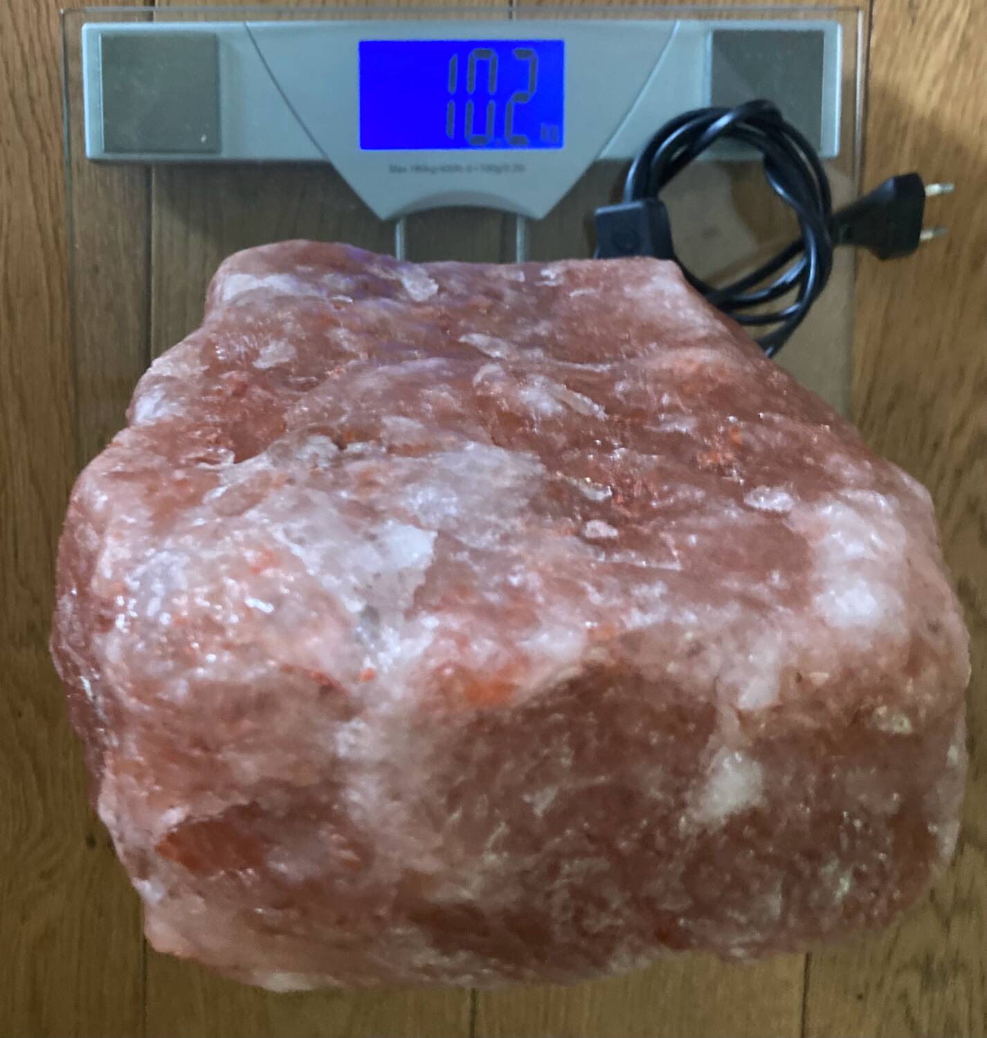 Genuine Himalayan salt stone lamp from the 1970s