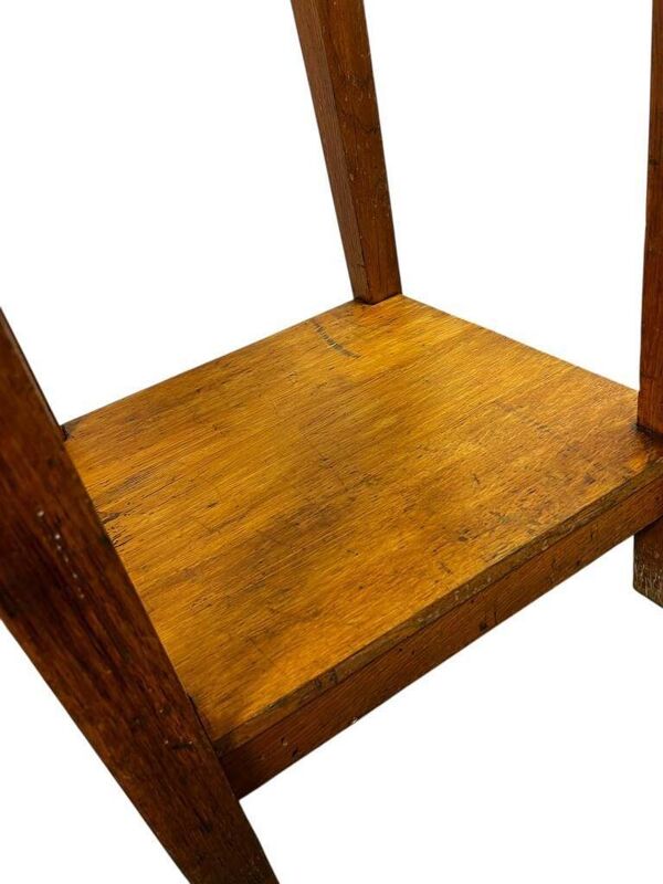 Table haute vintage en bois / table de bar / table d'appoint