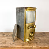 Vintage brass coffee bean dispenser store display
