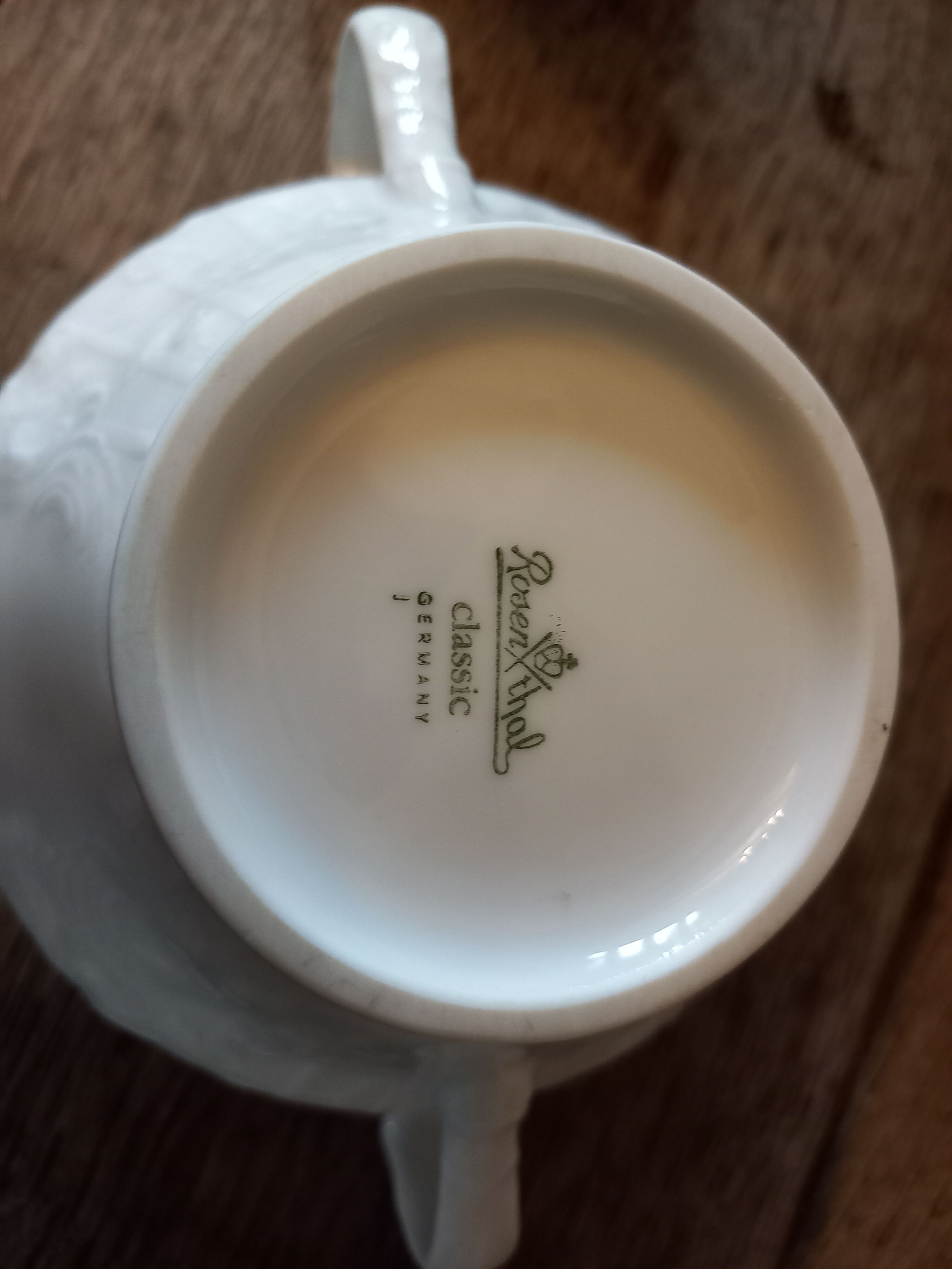 White porcelain teapot brand Rosenthal