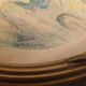 Ancient painting with charming little watercolor depicting youth and love