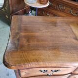 Louis XV walnut chest of drawers with 3 drawers from 1960