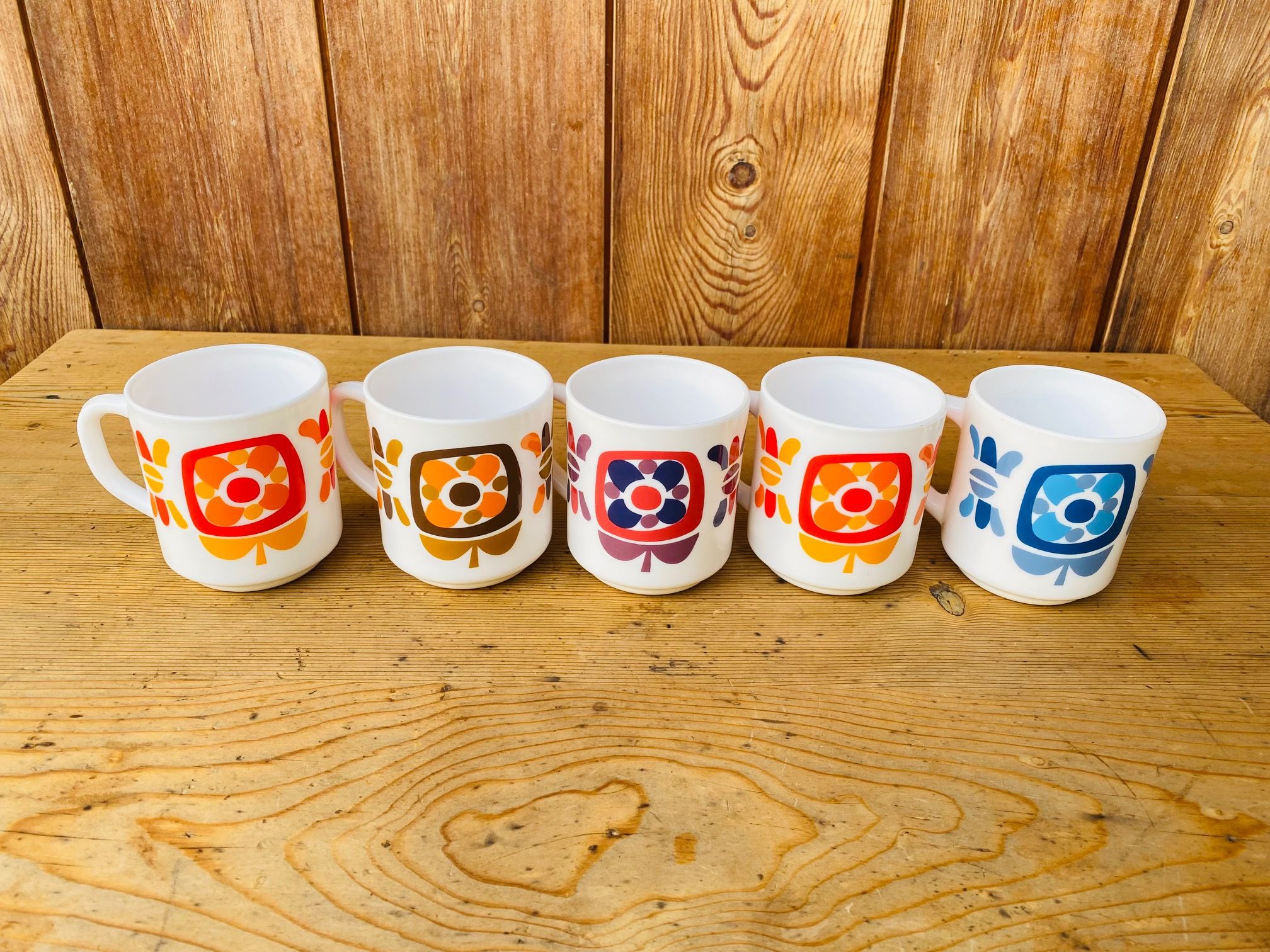 Set of 5 mug mobil arcopal 70
