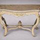 Italian console painted and sculpted – Wood top with faux marble appearance – 19th century