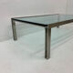 Rectangular Mid-Century Glass Coffee Table by Metaform, 1980s