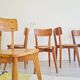 Série de chaises bistrot bois miel