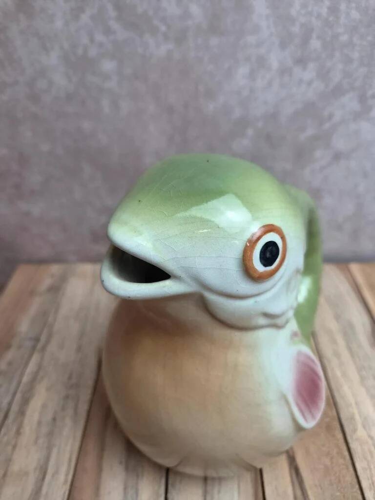 Vintage polychrome fish jug – Zoomorphic carafe