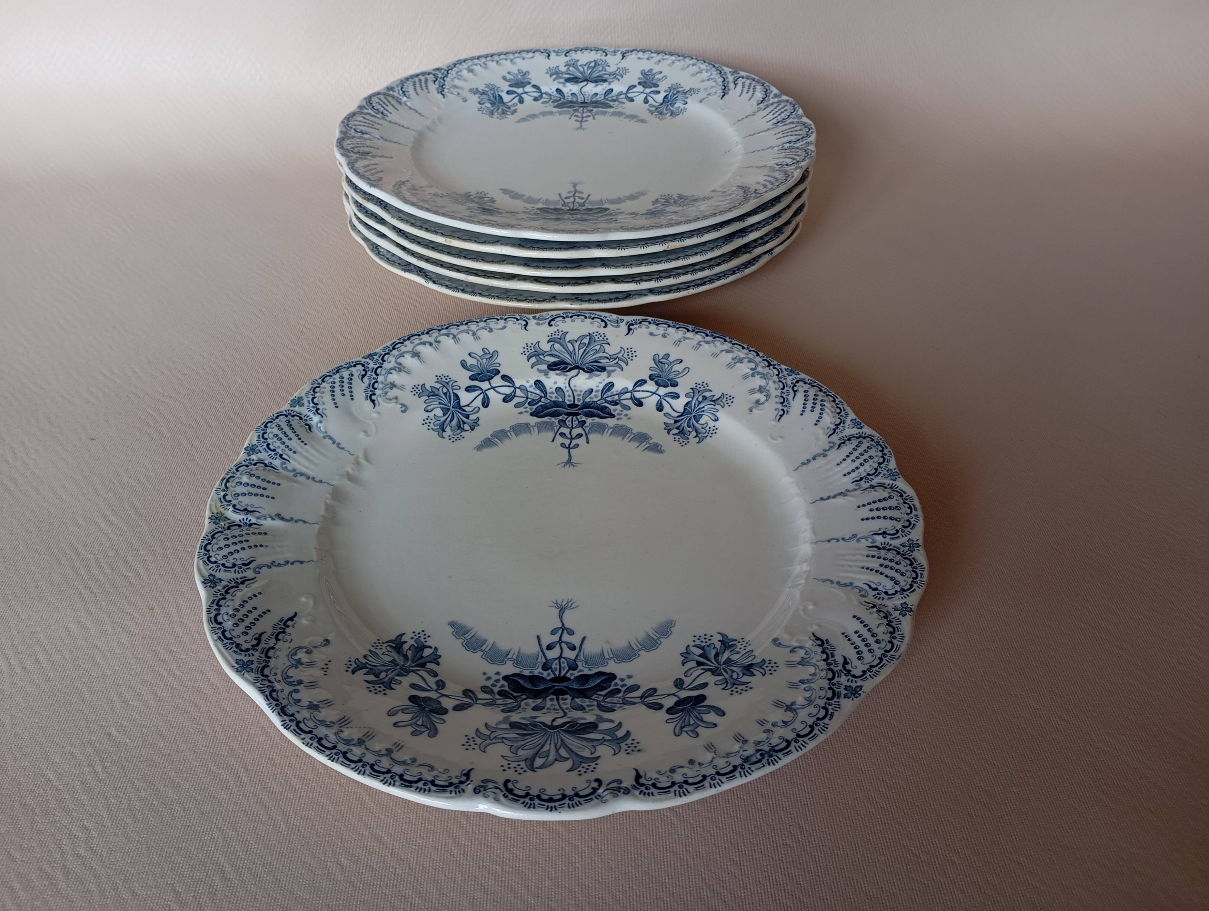 Flat plates ironstone St Amand Hamage 'Regency'