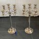 Paire de candélabres en métal extra larges
