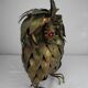 Brass owl sculpture vintage decoration brass owl statue