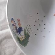 Pornic earthenware drainer model Coq hollow feet