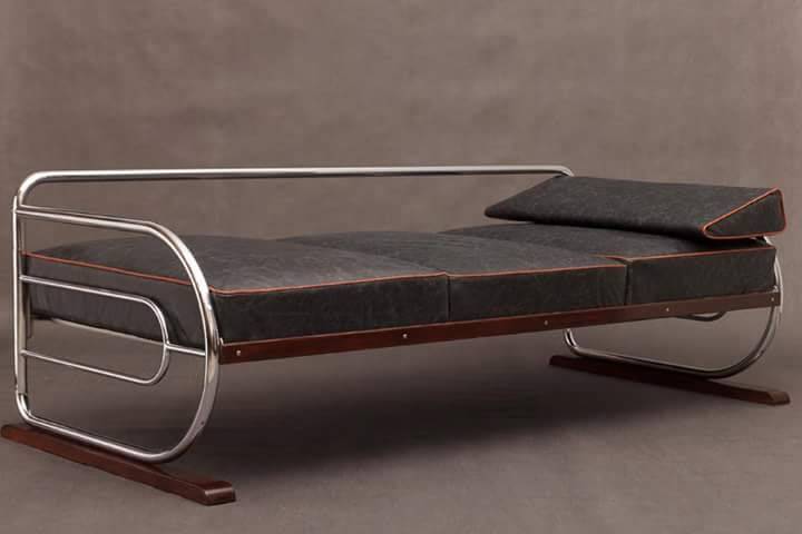Canapé daybed by Hynek Gottwald, Czech Bauhaus 1940s