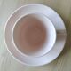 3 cups + Digoin Sarreguemines pink Art Deco jug